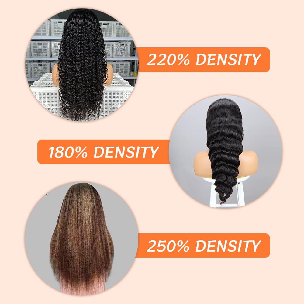 180%, 220%, 250% Wig Density: Comparison Guide for Volume