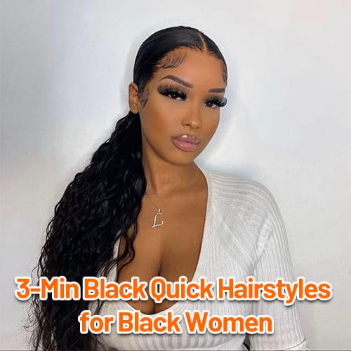 3-Min Black Quick Hairstyles for Black Women: Sleek Low Ponytail – Works for Natural Curls