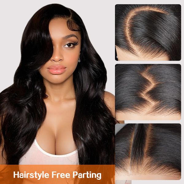 Foxen Body Wave Lace Front Wigs Human Hair 200% Density 13*4 13*5 13*6 Transparent Lace Frontal Wig