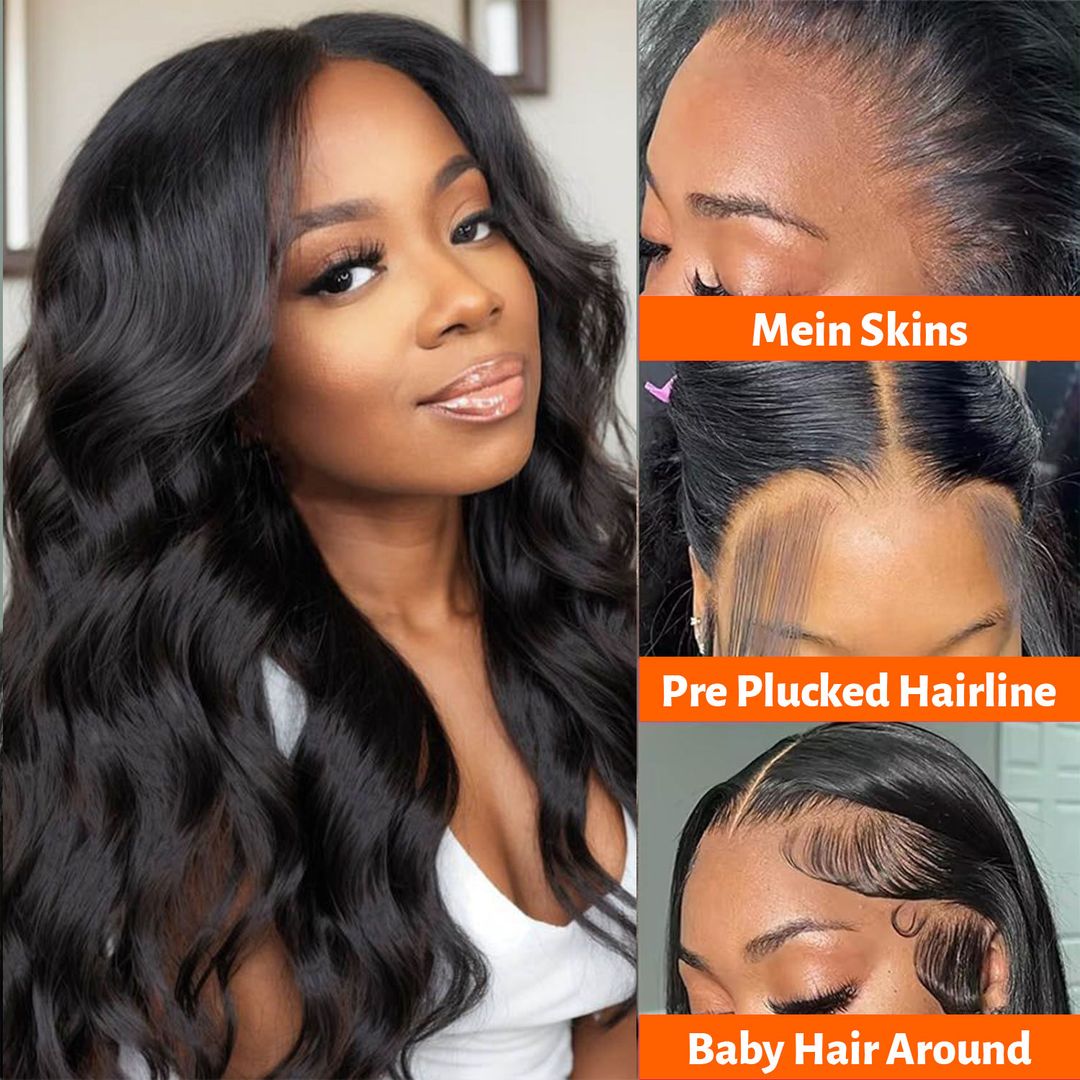 Luxury Raw Human Hair 4*4/5*5 Closure Wigs Foxen Body Wave Wigs for Black Women