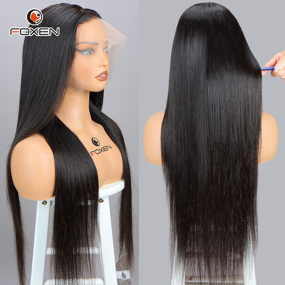 Foxen Wholesale Glueless Human Hair Wig 360 Lace Straight Ready To Wear Wigs