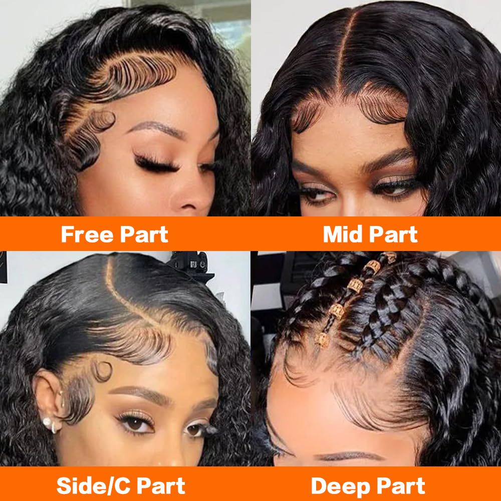 Foxen Human Hair Burmese Curly Wigs 13*5 Lace Frontal Wigs 180% Density Curly Hair Wigs