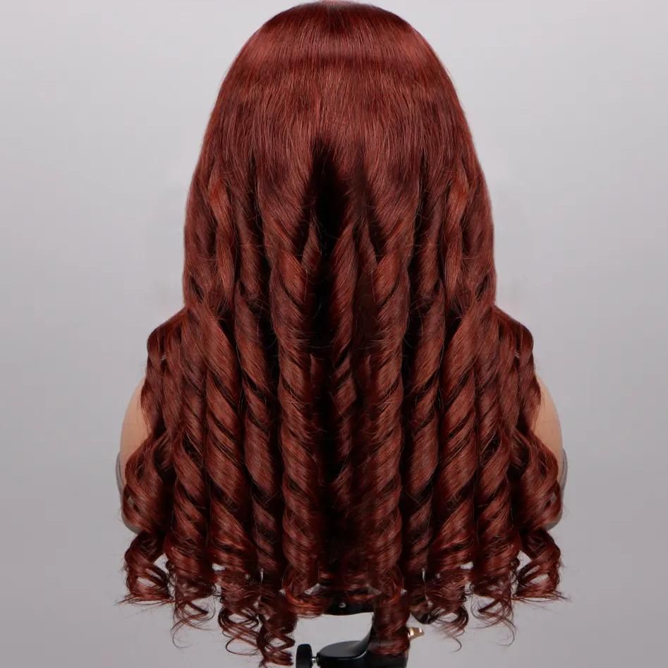 Wholesale Reddish Brown Loose Wave Wigs 13x6 Lace Front Wigs Factory Direct Sale