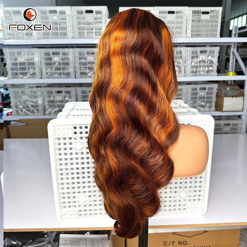 Foxen Custom P4/350 Ombre Body Wave Human Hair Wig 5x5 HD Lace Closure Wig
