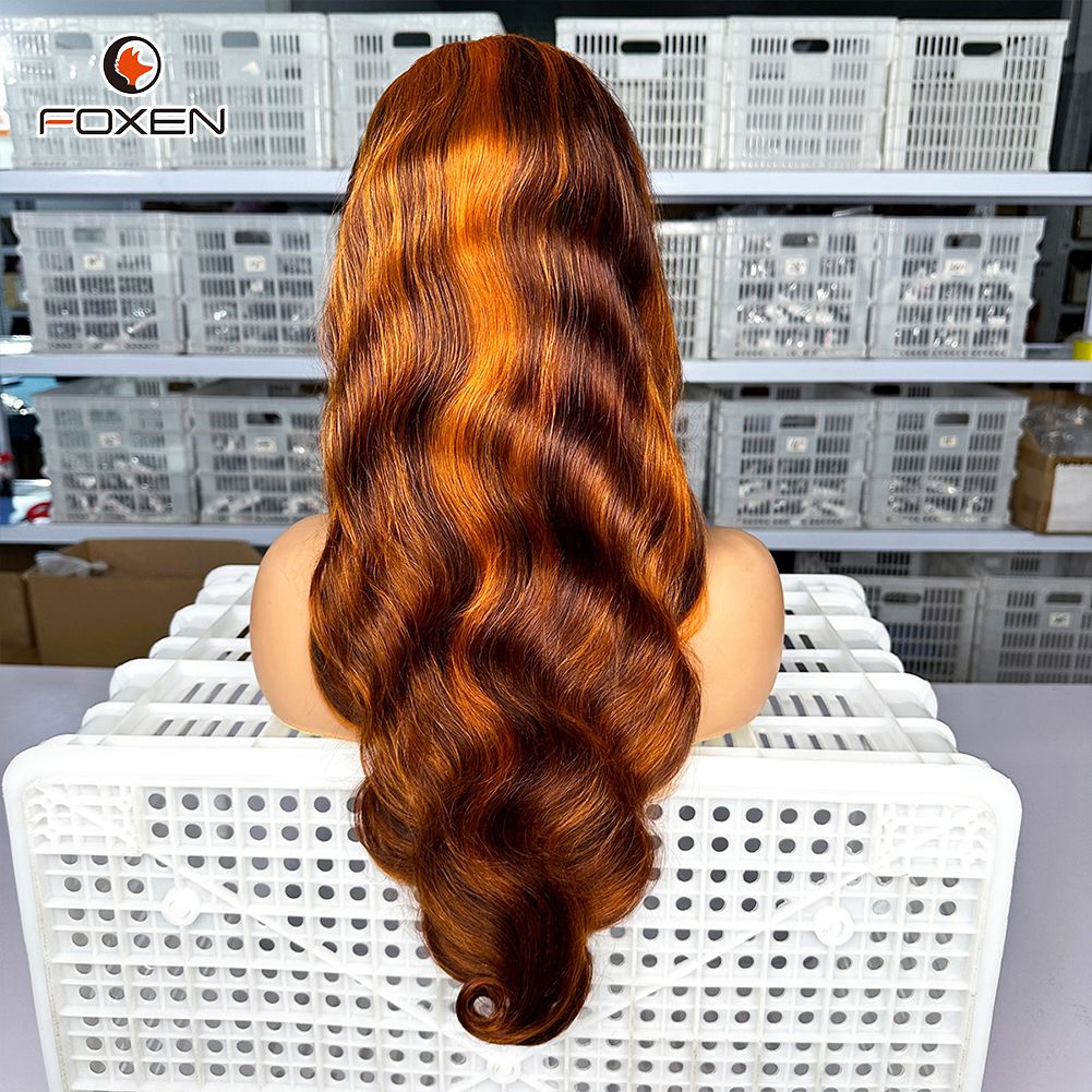 Foxen Custom P4/350 Ombre Body Wave Human Hair Wig 5x5 HD Lace Closure Wig