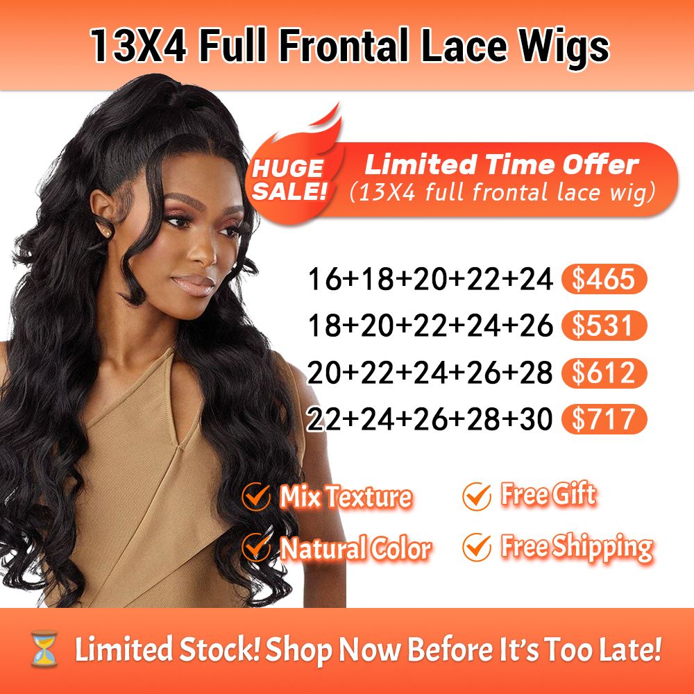 Foxen Human Hair Pre Plucked Lace Front Wig 180% Density 13*4 Full Frontal Wigs for Wholesale