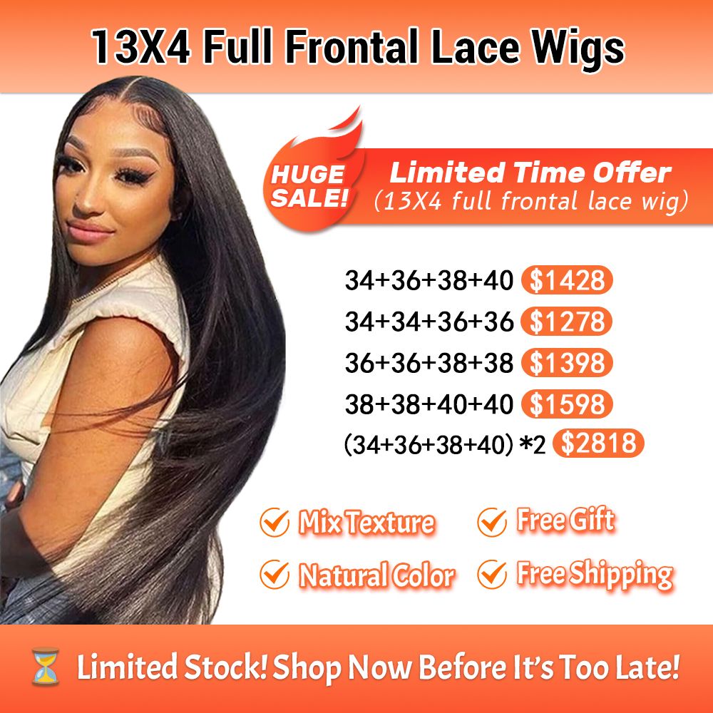 100% Human Hair Wig 13*4 Full Frontal Lace Wigs Virgin Long Hair Wig for Wholesale