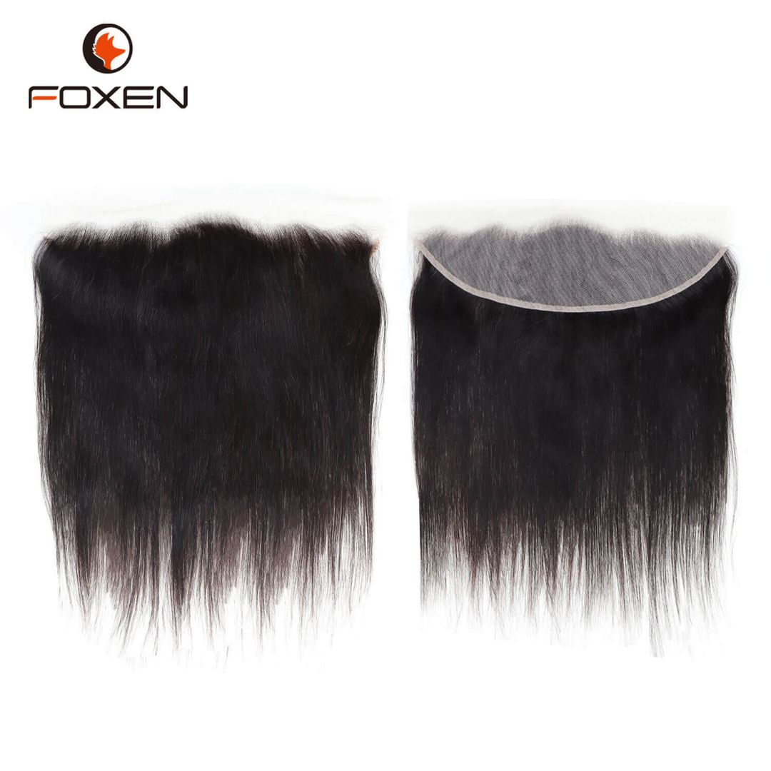 Foxen Virgin Human Hair 13*4 Lace Frontal Straight Hair Extension Weaving