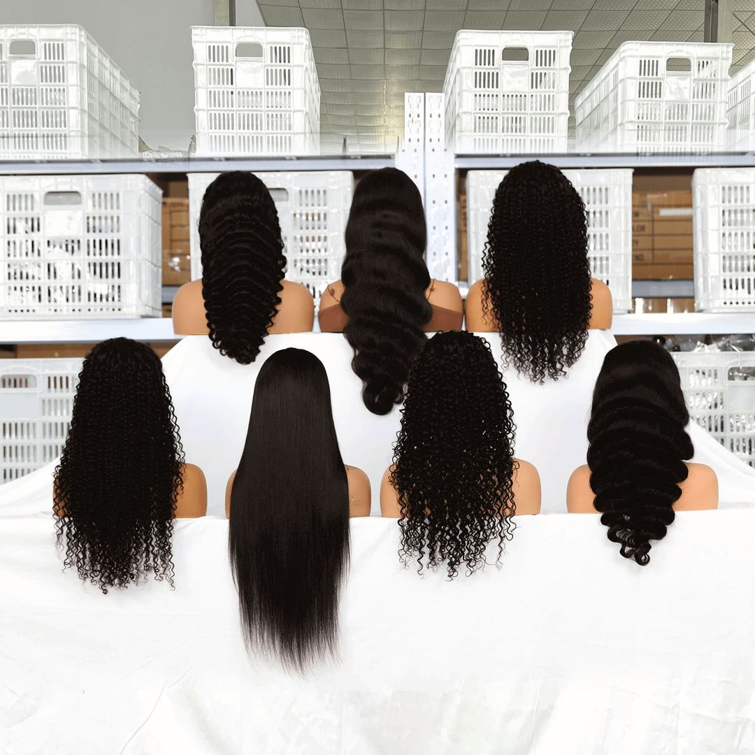 Clearance Wigs Wholesale 13*4 Frontal Lace Wig 180% Density Raw Human Hair Pre Plucked Hairline