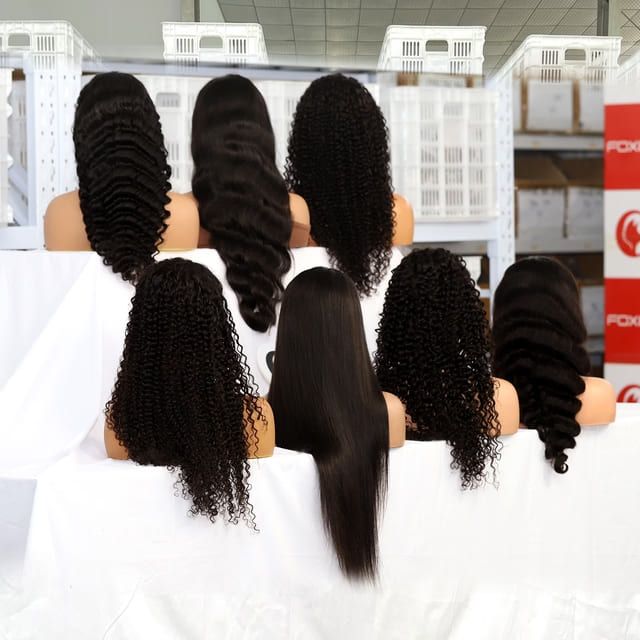 Top Quality 13*6 Full Frontal Wigs 180% Density Human Hair Invisible Lace Natural Black Wig