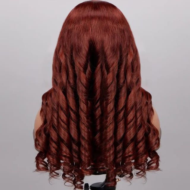 Wholesale Reddish Brown Loose Wave Wigs 13x6 Lace Front Wigs Factory Direct Sale