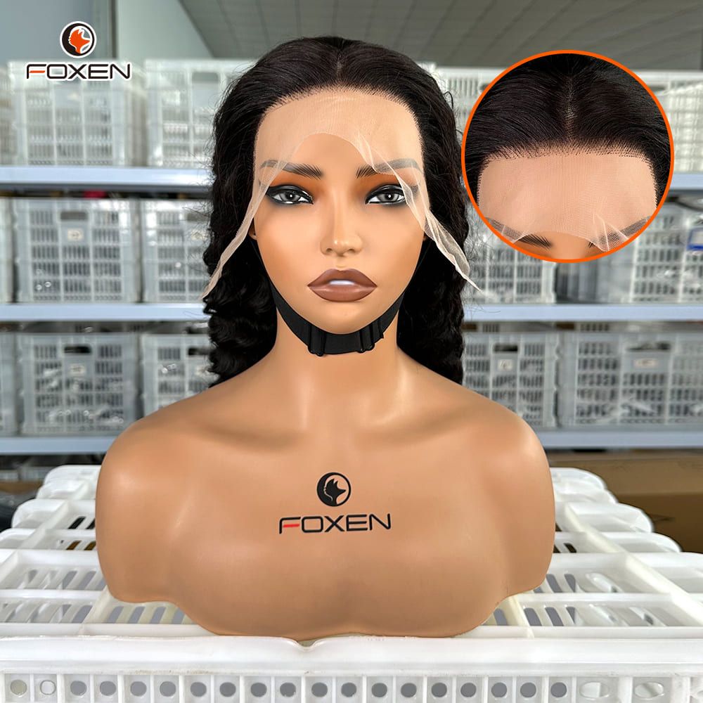 Foxen New 220% Density Deep Waves Wigs 13*5 Lace Front Human Hair Wigs Upgrade