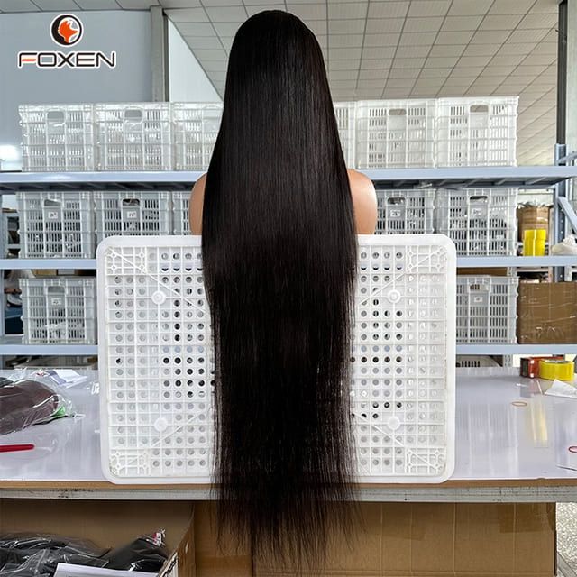 Foxen Factory 40 Inches Straight Hair Wigs 13*6 HD Lace Front Human Hair Wigs