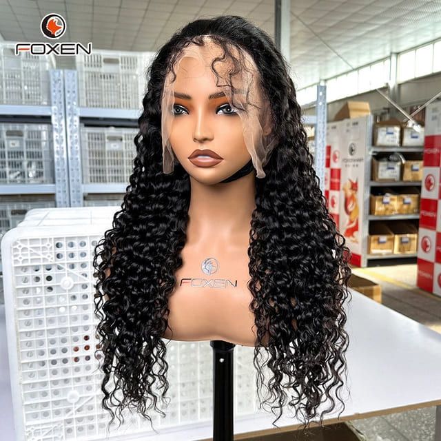 Foxen Factory Human Hair Breathable 360° Lace Water Wave Wig Comfortable All Day