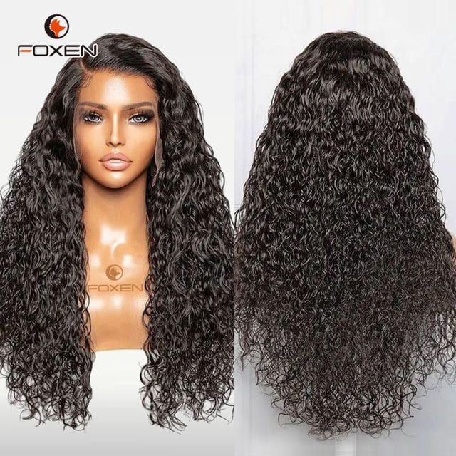 Hot Selling Raw Human Virgin Hair Wigs 13*5 Curly Wave Lace Front Wigs