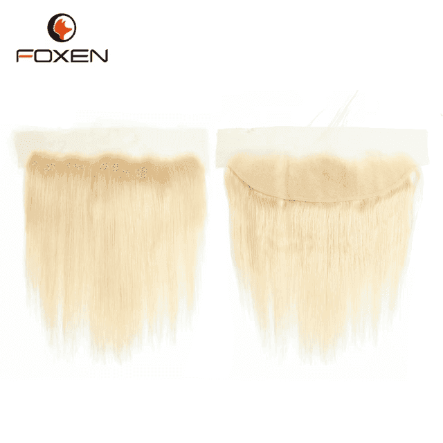 Foxen 13x4 Transparent Lace Frontal 613 Blonde Color Straight Virgin Human Hair