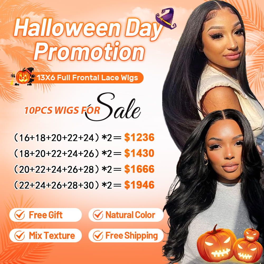 Top Quality 13*6 Full Frontal Wigs 180% Density Human Hair Invisible Lace Natural Black Wig