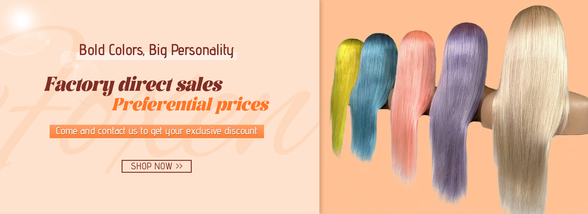 FoxenHair Factory direct sales Banner